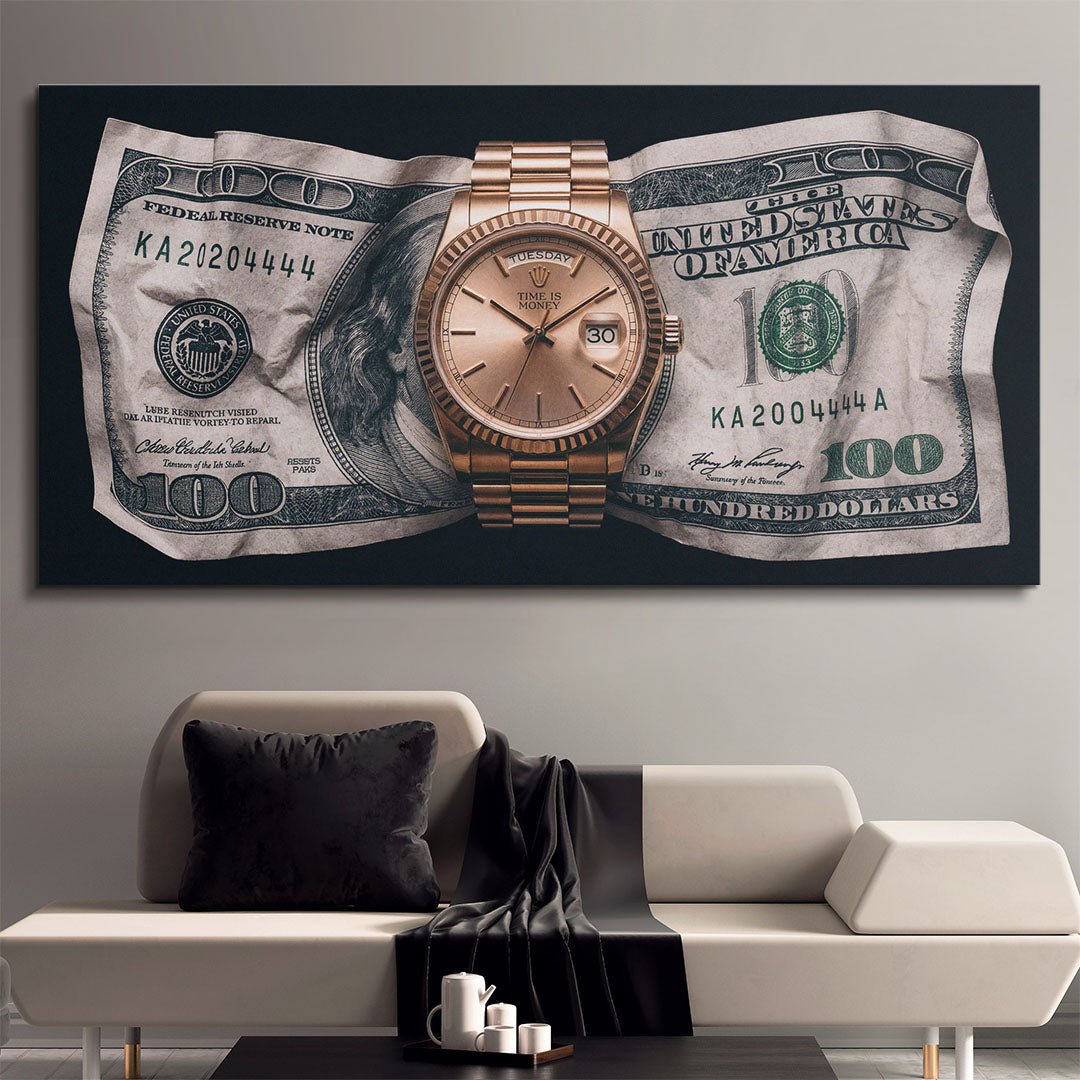 Time Is Money canvas wall art
