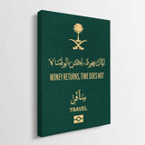 Travel More (Saudi Arabia) canvas wall art