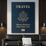 Travel More (United States) canvas wall art
