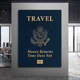 Travel More (United States) canvas wall art
