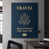 Travel More (United States) canvas wall art