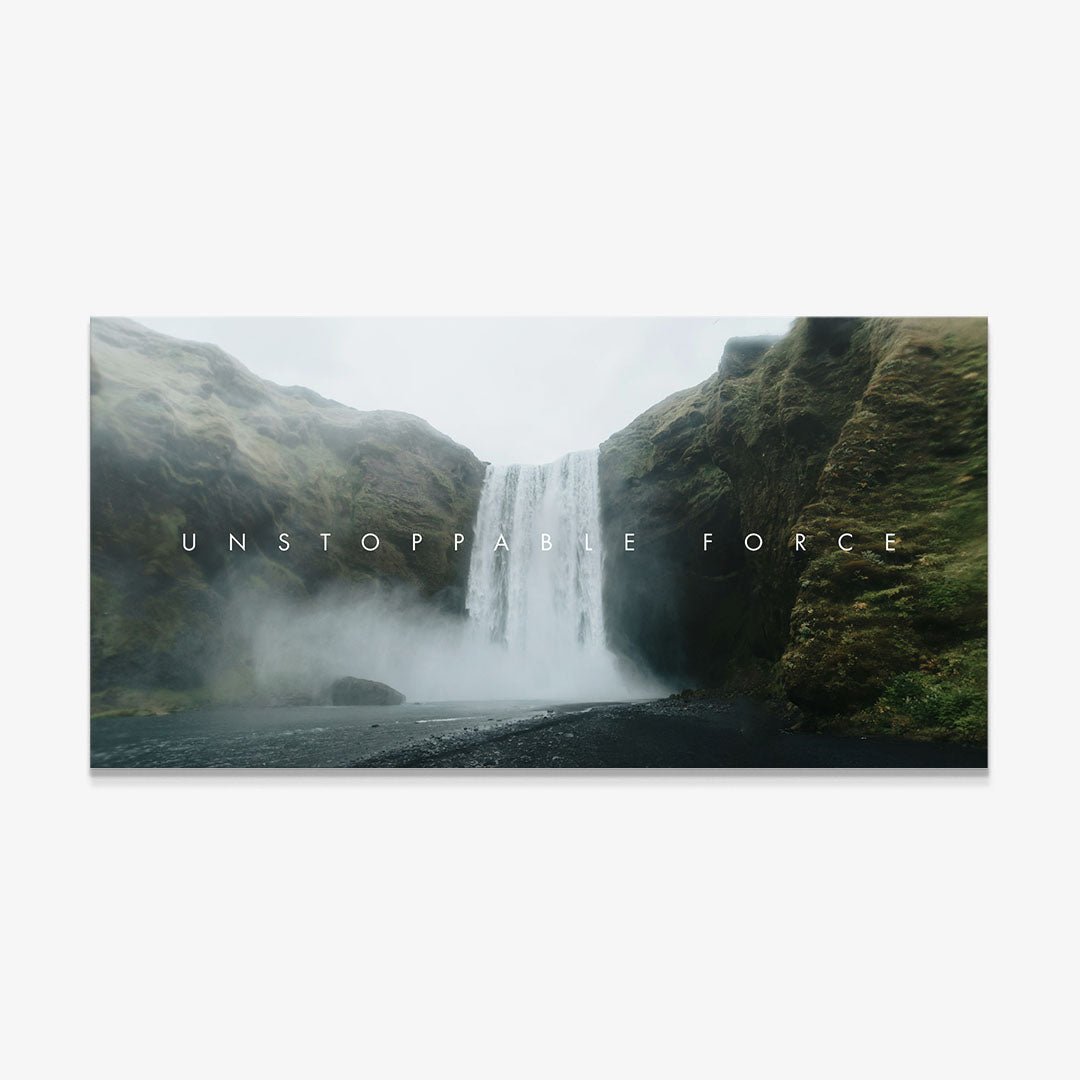 Unstoppable Force motivational canvas wall art