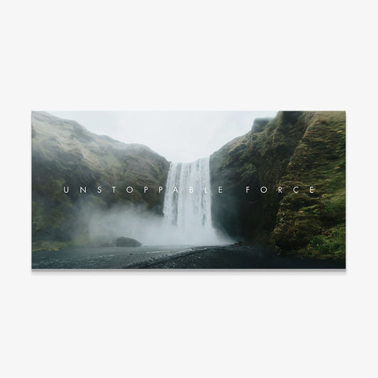 Unstoppable Force motivational canvas wall art