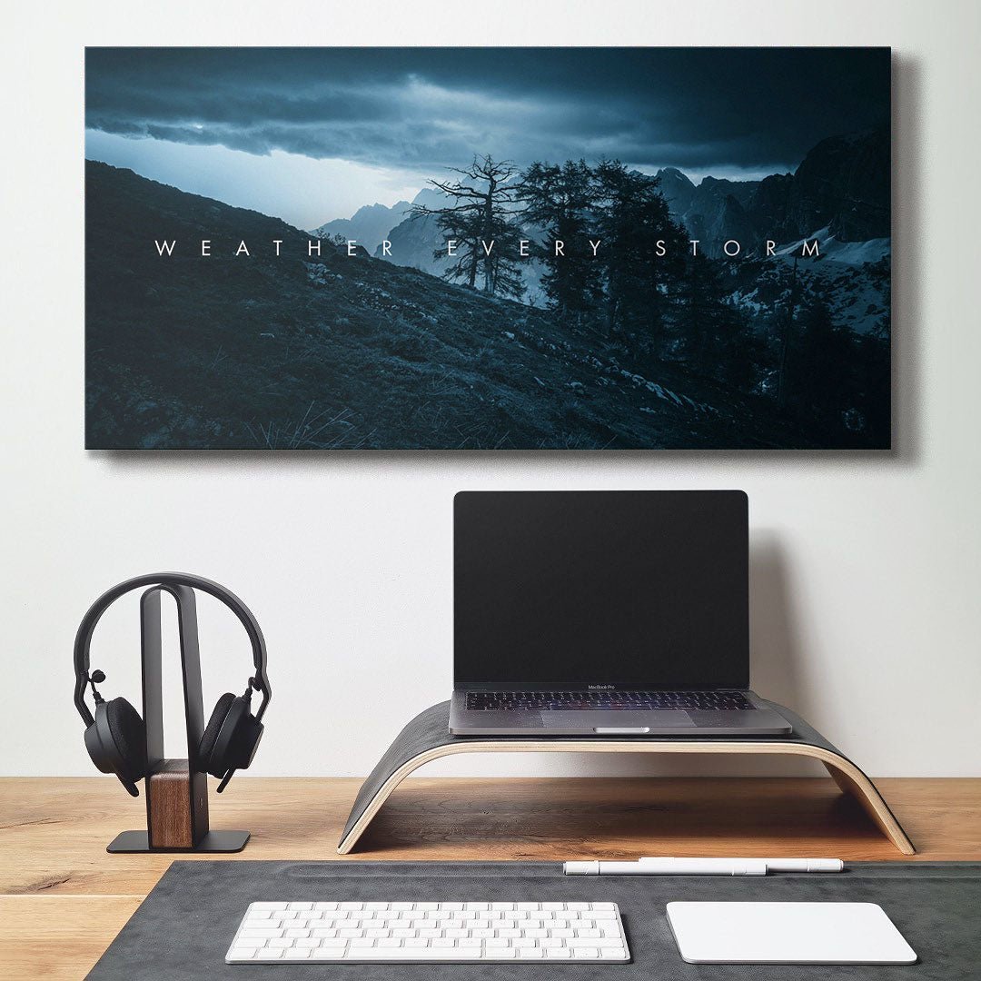 Weather Every Storm motivational canvas wall art