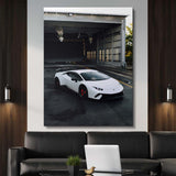 White Fury canvas wall art