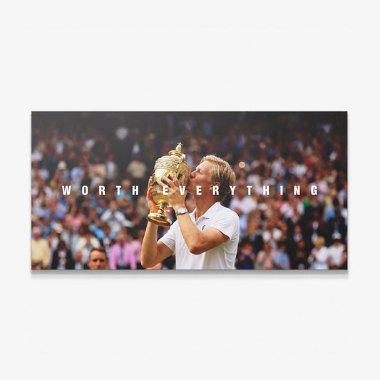 Worth Everything Trophy tennis canvas wall art print