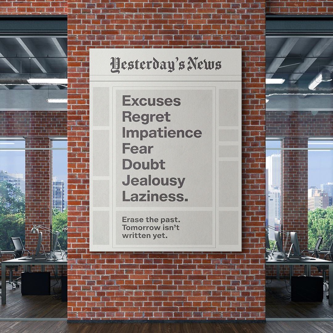 Yesterday's News canvas wall art