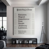 Yesterday's News canvas wall art
