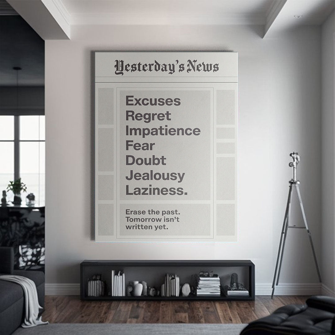 Yesterday's News canvas wall art