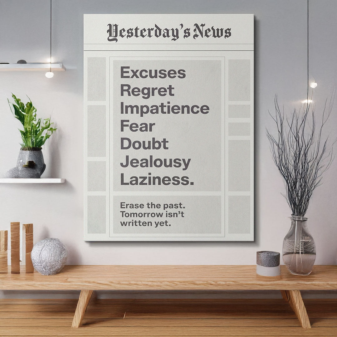 Yesterday's News canvas wall art