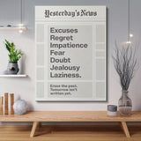 Yesterday's News canvas wall art