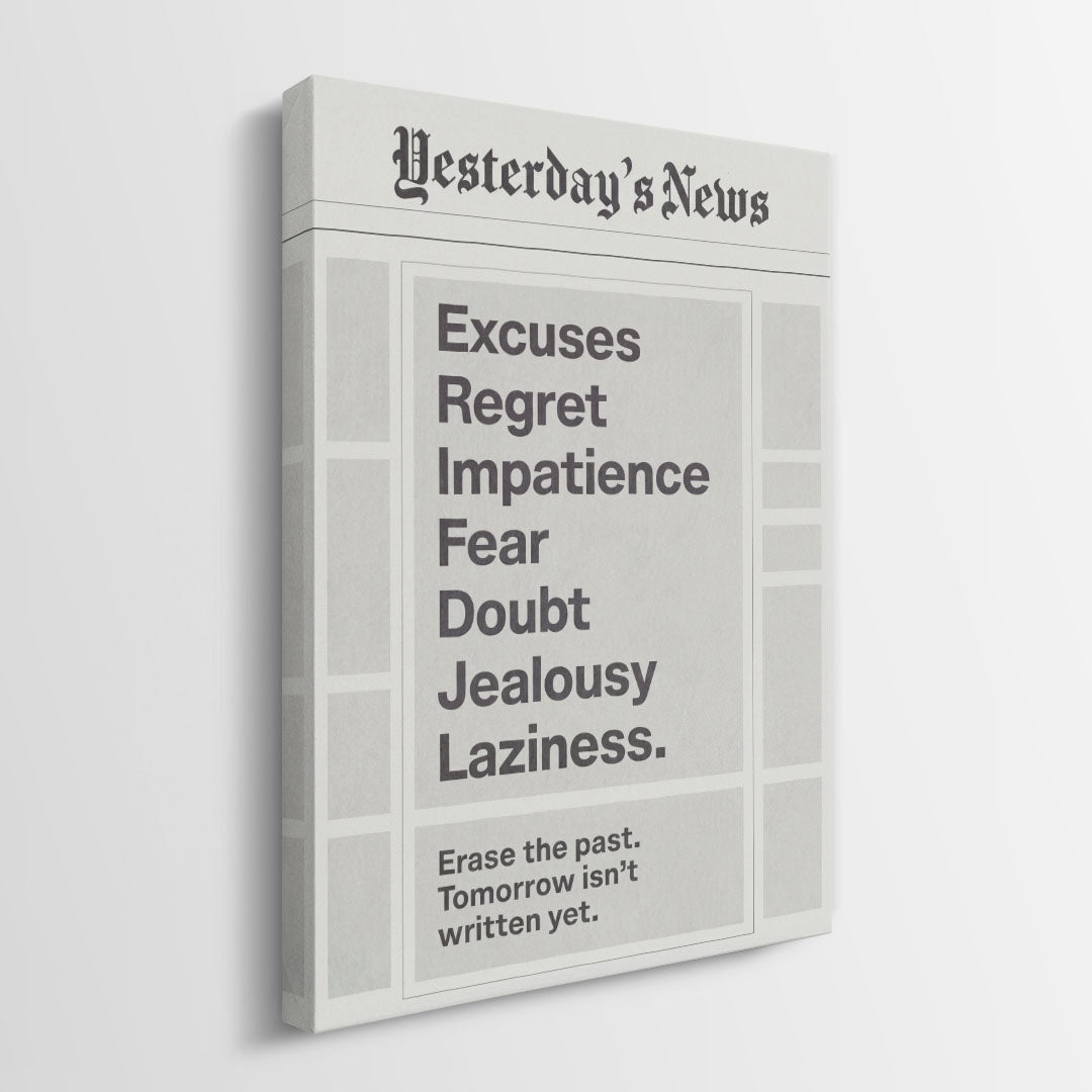 Yesterday's News canvas wall art
