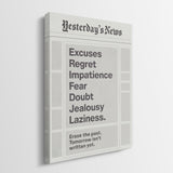 Yesterday's News canvas wall art