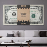 You Can't Deposit Excuses (Dollar Edition) canvas wall art