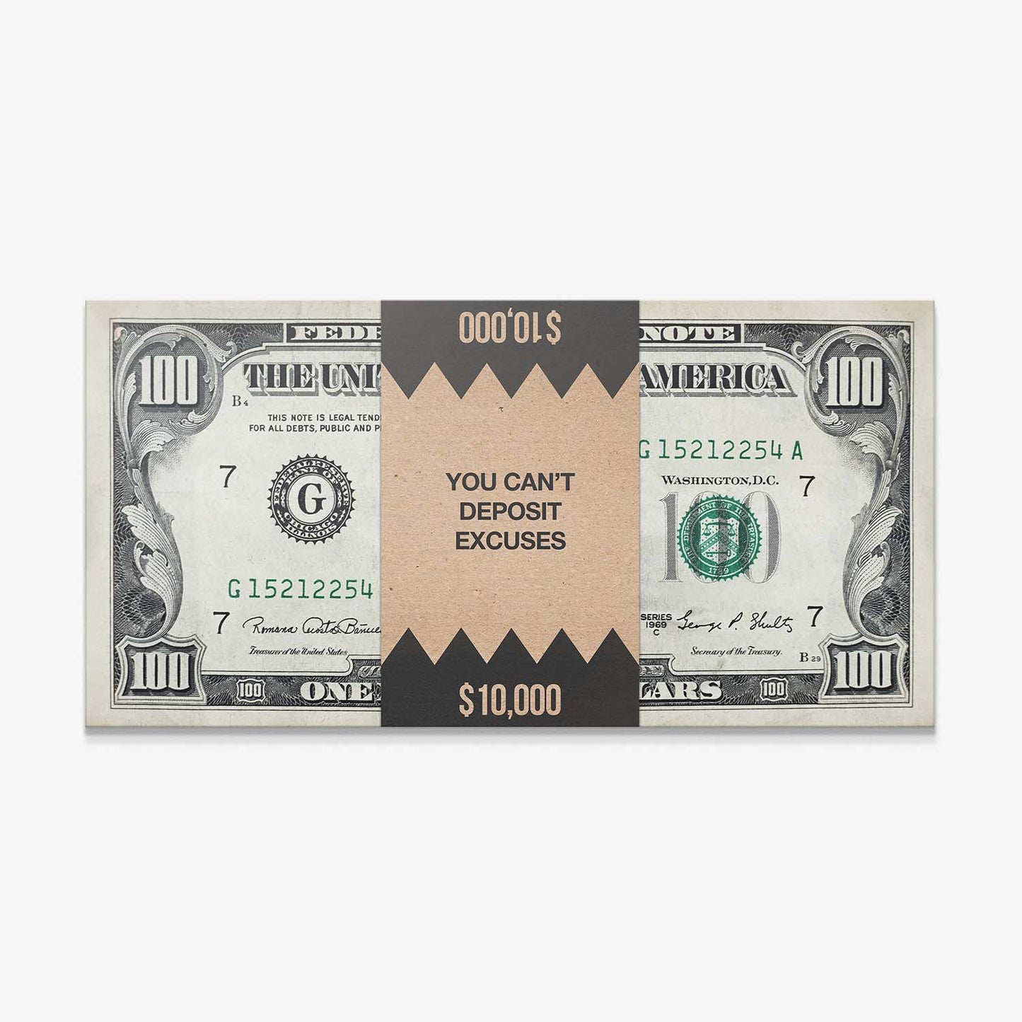 You Can't Deposit Excuses (Dollar Edition) canvas art