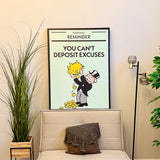 You Can't Deposit Excuses canvas wall art