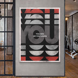 You Win or You Learn canvas wall art