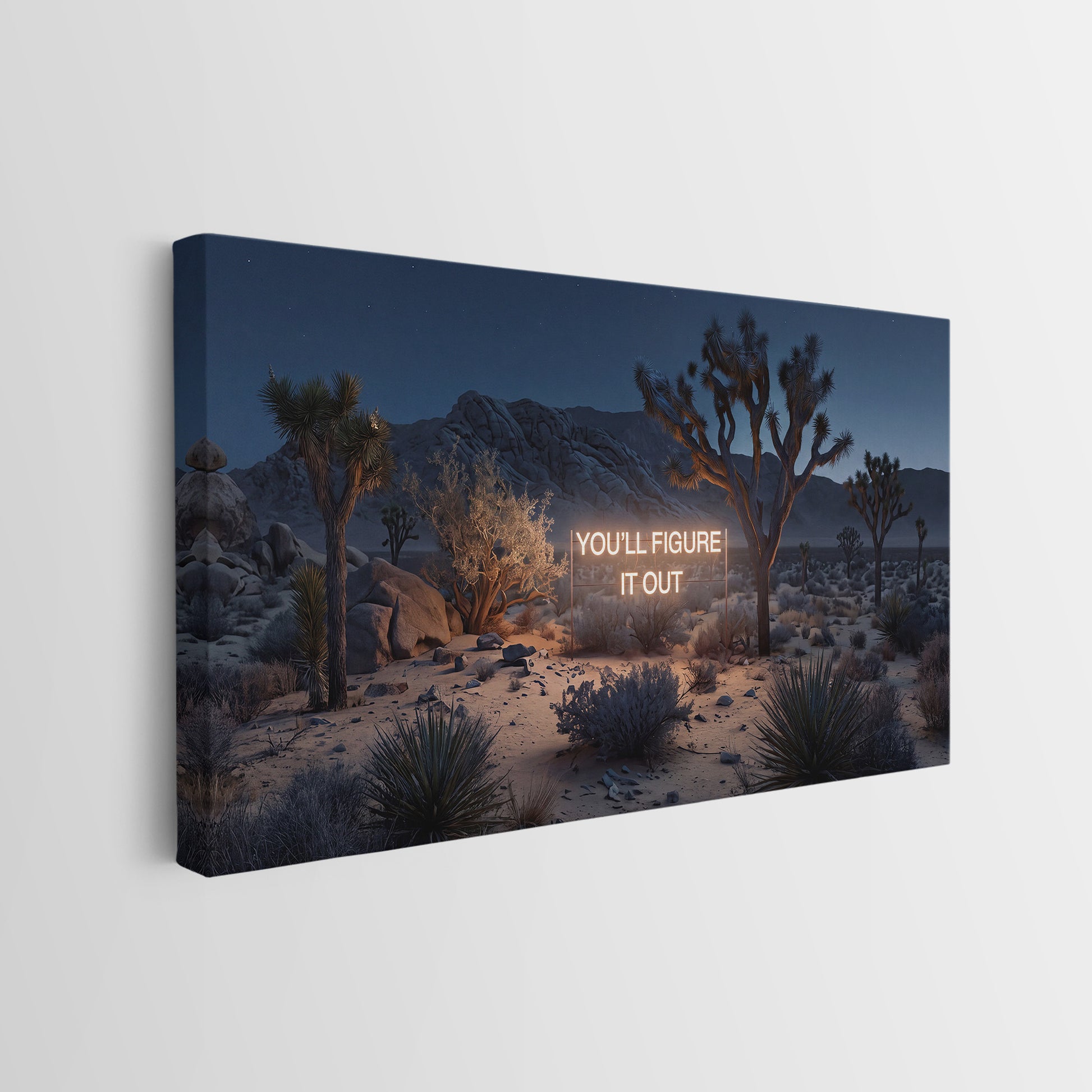 You'll Figure It Out gallery wrapped canvas, side view