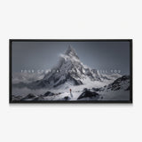 Your Comfort Zone Will Kill You canvas in a black floating frame