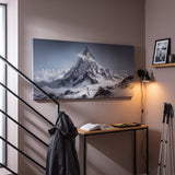 Your Comfort Zone Will Kill You canvas on a stair landing, angled view showing the gallery wrap edge