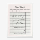 Your Peace Check canvas in a white floating frame