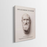 Zeno of Citium Live According to Nature canvas wall art gallery-wrapped edge side view